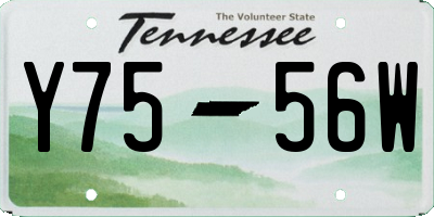 TN license plate Y7556W