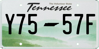 TN license plate Y7557F