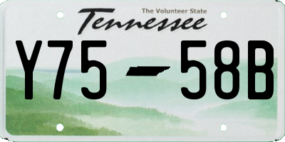 TN license plate Y7558B