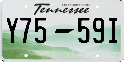 TN license plate Y7559I
