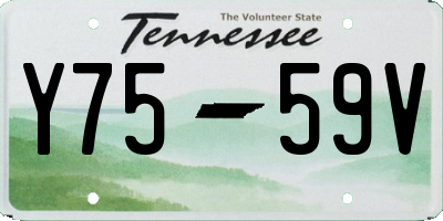 TN license plate Y7559V