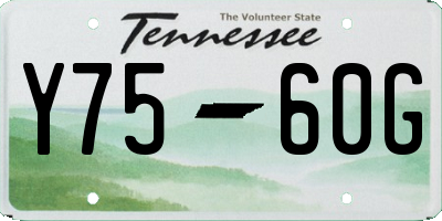 TN license plate Y7560G