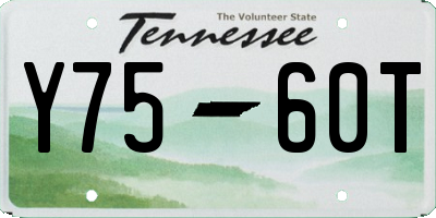 TN license plate Y7560T