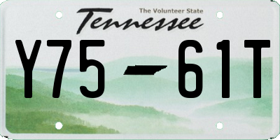 TN license plate Y7561T