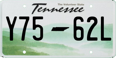 TN license plate Y7562L