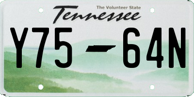 TN license plate Y7564N