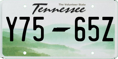 TN license plate Y7565Z