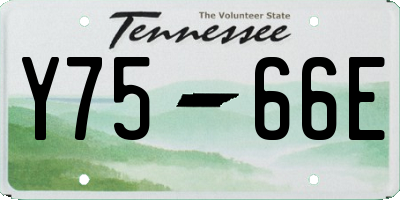 TN license plate Y7566E
