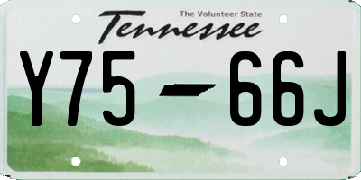 TN license plate Y7566J