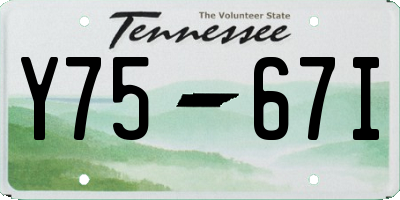 TN license plate Y7567I