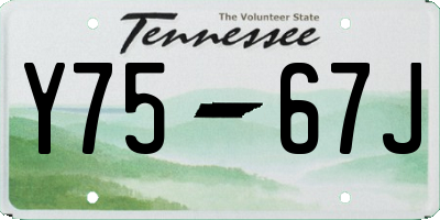 TN license plate Y7567J