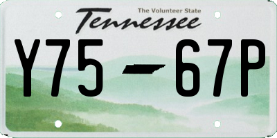 TN license plate Y7567P