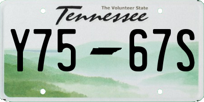 TN license plate Y7567S