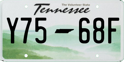 TN license plate Y7568F