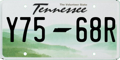 TN license plate Y7568R