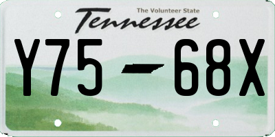 TN license plate Y7568X