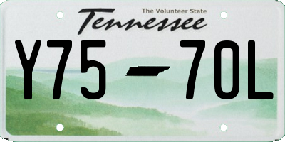 TN license plate Y7570L
