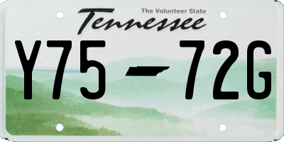 TN license plate Y7572G