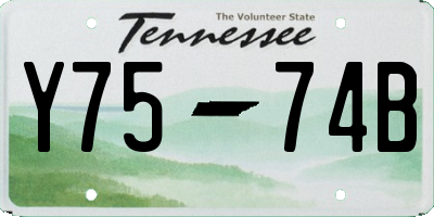 TN license plate Y7574B