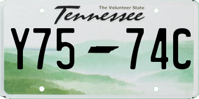 TN license plate Y7574C
