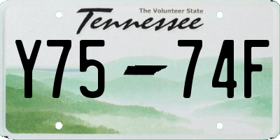 TN license plate Y7574F