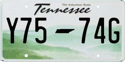TN license plate Y7574G