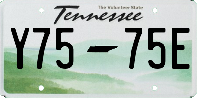 TN license plate Y7575E