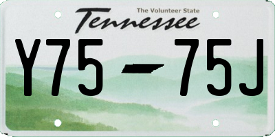 TN license plate Y7575J