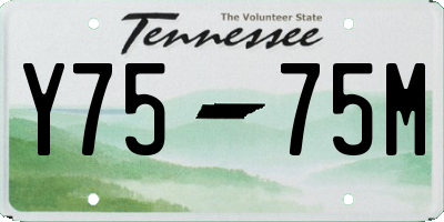 TN license plate Y7575M