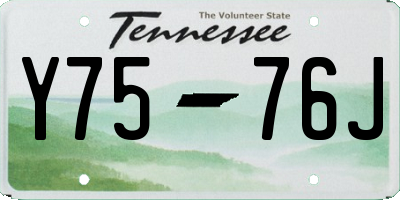 TN license plate Y7576J