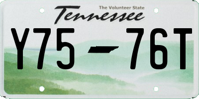 TN license plate Y7576T