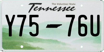TN license plate Y7576U