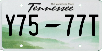 TN license plate Y7577T