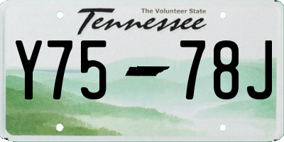 TN license plate Y7578J