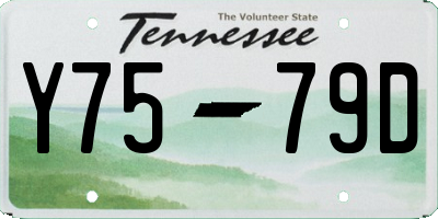 TN license plate Y7579D
