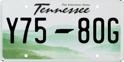 TN license plate Y7580G
