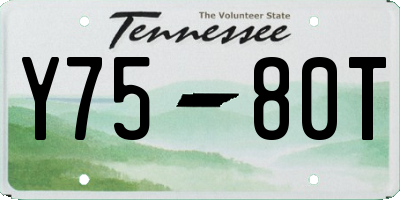 TN license plate Y7580T