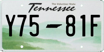 TN license plate Y7581F