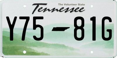 TN license plate Y7581G