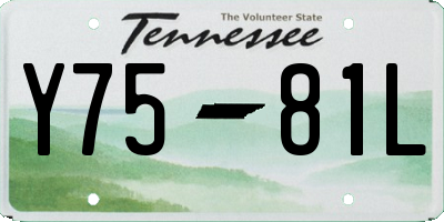 TN license plate Y7581L
