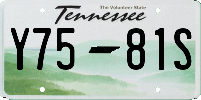 TN license plate Y7581S