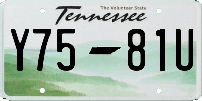 TN license plate Y7581U