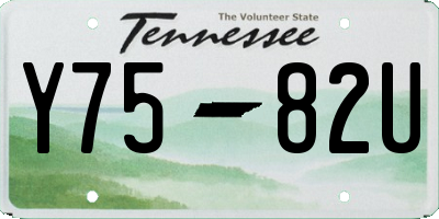TN license plate Y7582U