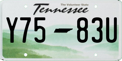 TN license plate Y7583U