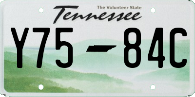 TN license plate Y7584C