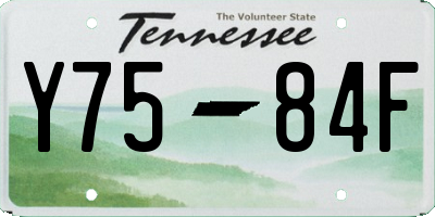 TN license plate Y7584F