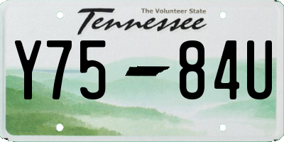 TN license plate Y7584U