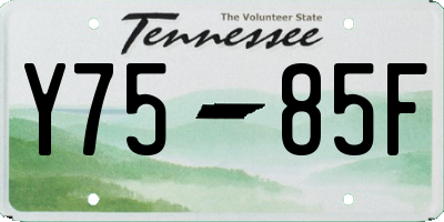 TN license plate Y7585F