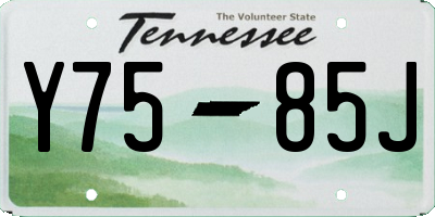 TN license plate Y7585J