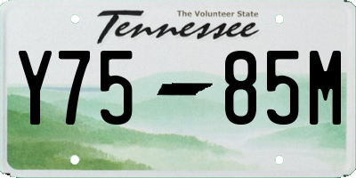 TN license plate Y7585M